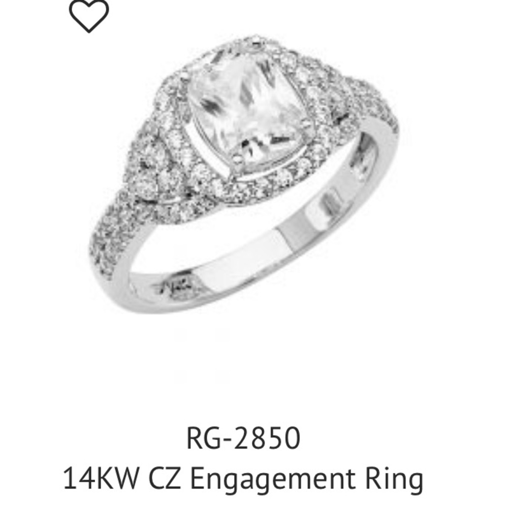 14 k oro blanco Engagement Rings - Picture 1 of 1